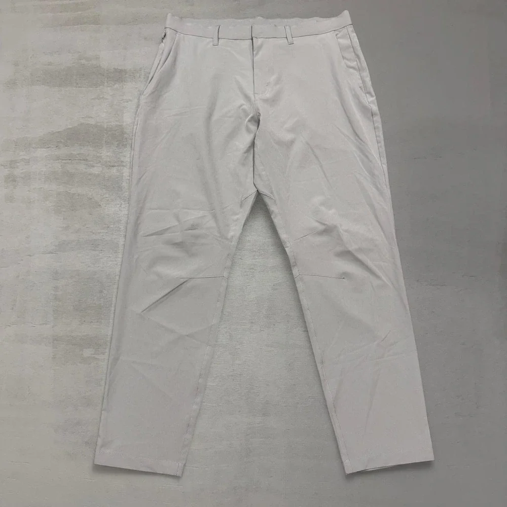 Fabletics Only-Way Trousers Gray Performance Stretch Golf Pants 35 x 30